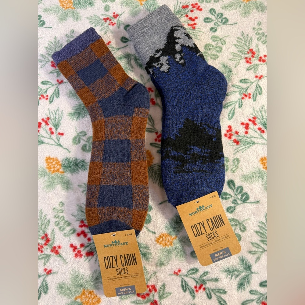 Northeast Outfitters Men’s Cozy Cabin Socks – 2 Pairs | Size 8–12.5 | NWT